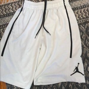 White and black basketball shorts